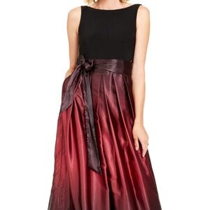 Long Satin Party Dress 3/4 Sleeve and Sleeveless Has Pockets